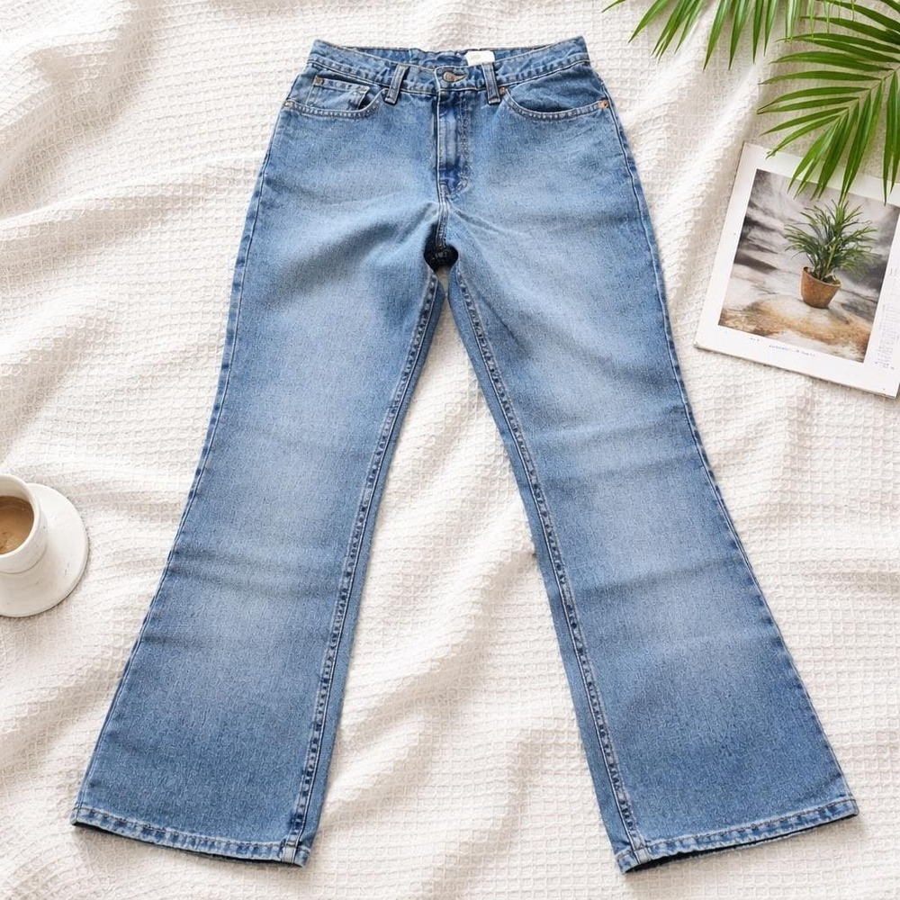 Vintage Jordache 9/10 Flare Leg Jeans Light Wash High Rise 80s Indie Y2K‎ NWT